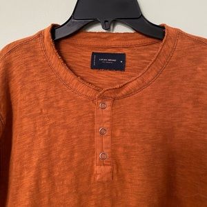 😊 Men’s Size M Lucky Brand Long Sleeve Henley Shirt 😊